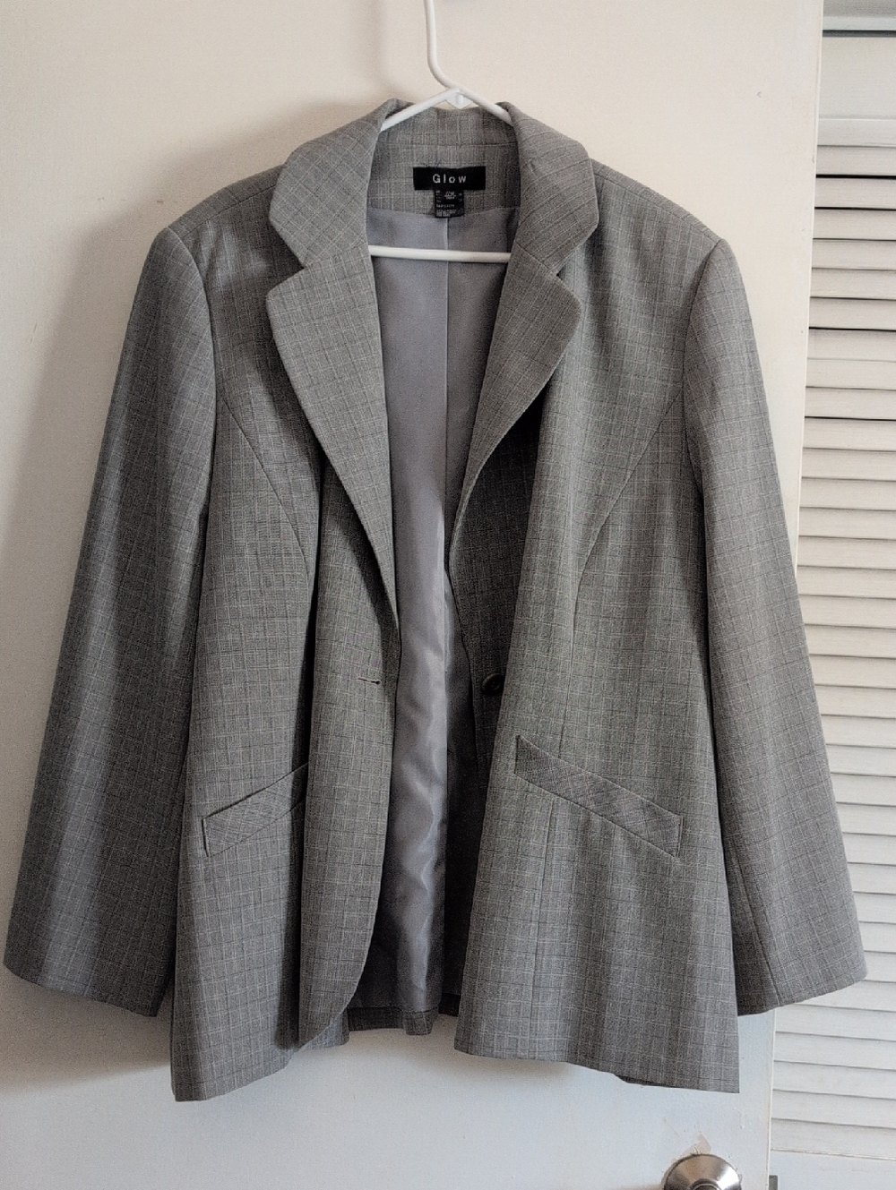 Glow Gray Plaid Blazer